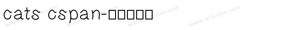 cats cspan字体转换